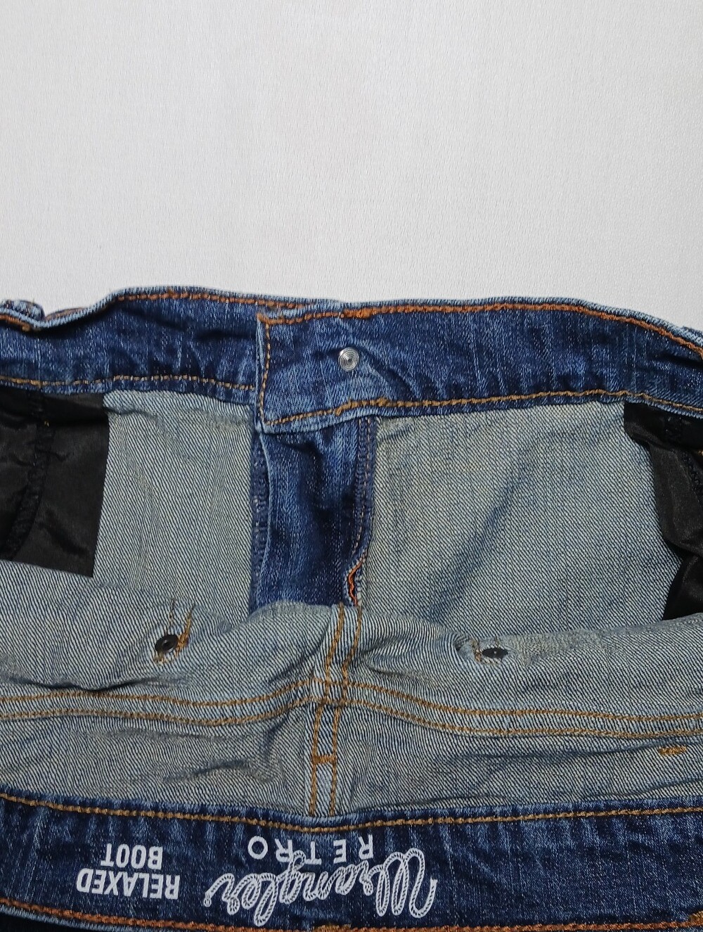 Wrangler Retro Mens Relaxed Fit Bootcut Jeans 40X32 Dark Blue Denim 10WRT20JH - Picture 12 of 13